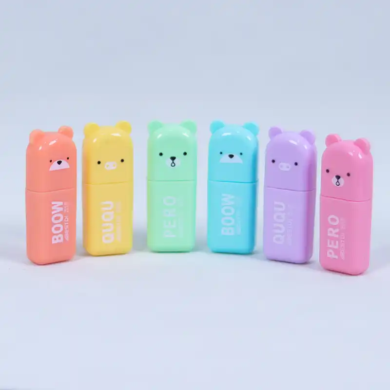 ماژیک علامت گذار مدل فانتزی طرح خرس بسته 6 عددی