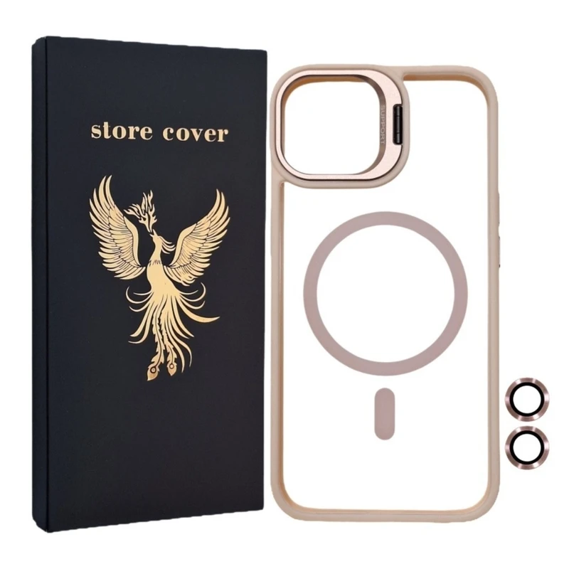  کاور استور کاور طرح مگسیف لنز استند دار مدل iphone13 مناسب برای گوشی موبایل اپل lphone 13 به همراه محافظ لنز