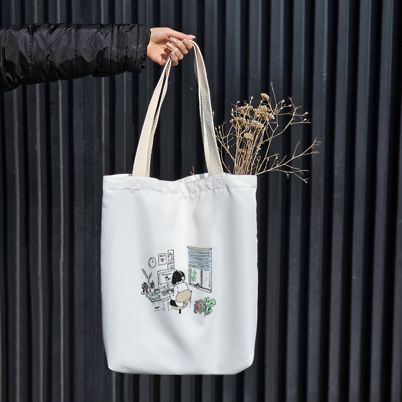 ساک خرید خندالو مدل در خانه بمان کد 7964