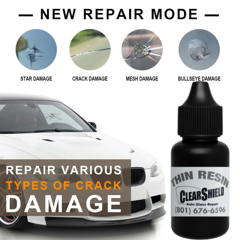 کیت ترمیم شیشه اتومبیل کلرشیلد مدل ThinResin حجم 5 میلی لیتر