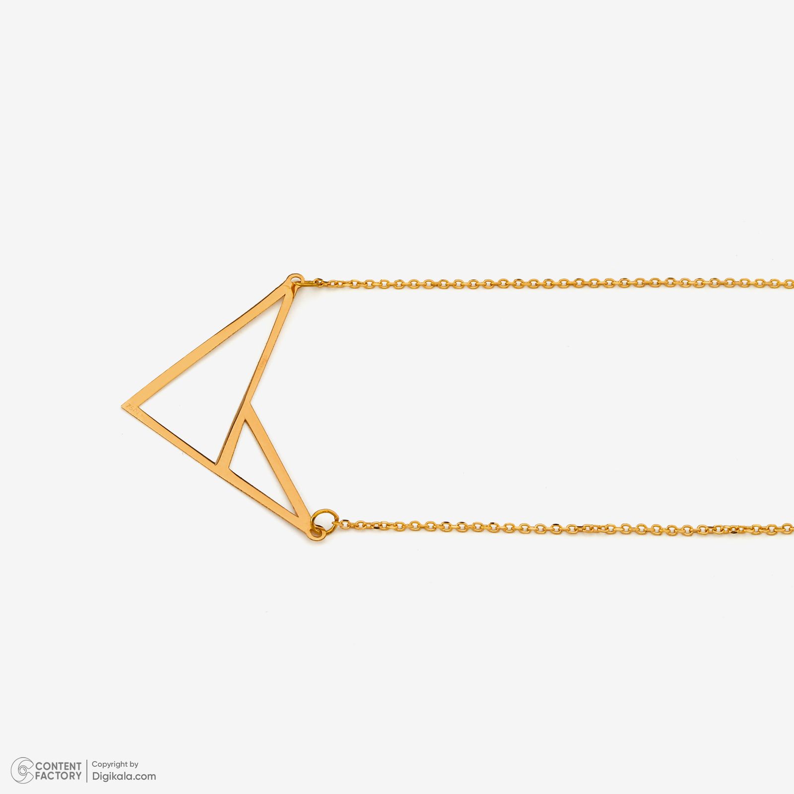 گردنبند طلا 18 عیار زنانه با زنجیر حلقه‌ای (فلامینگو) مایا ماهک مدل MM2184 -  - 6