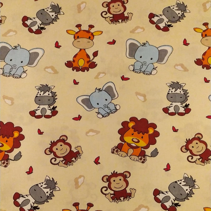 پارچه ملحفه عرض 1.45 متر نساجی بروجرد مدل زرافه رنگ کرم