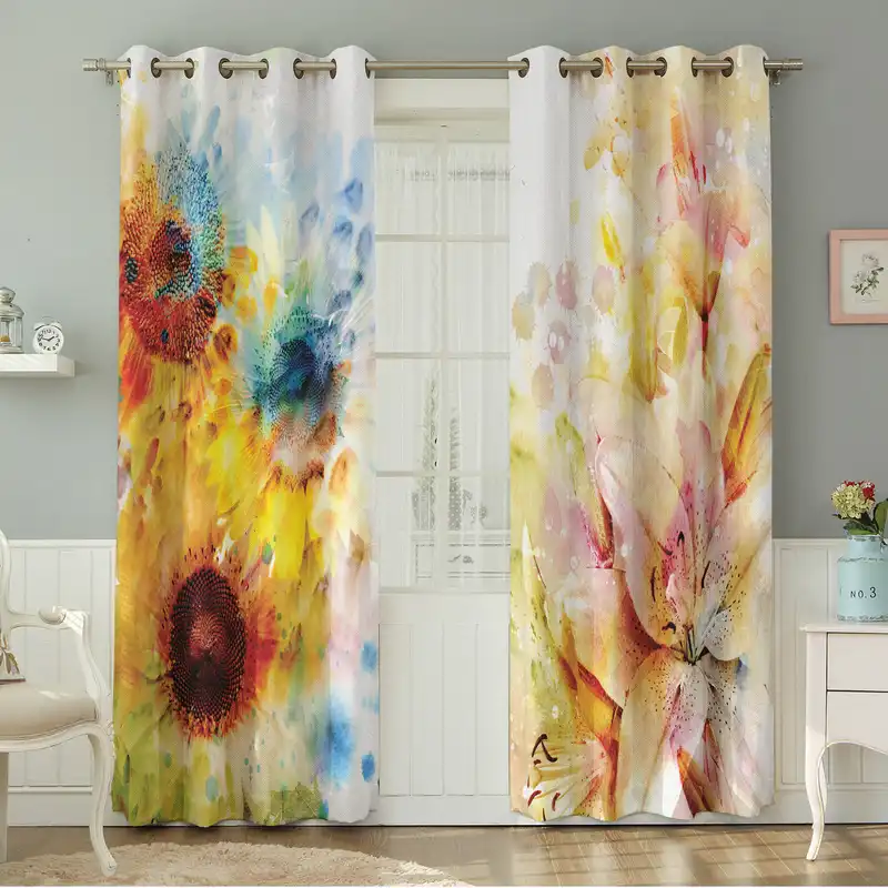 پرده نیروانا طرح گل مدل مخمل کد 8106سایز 140×280 سانتی متر