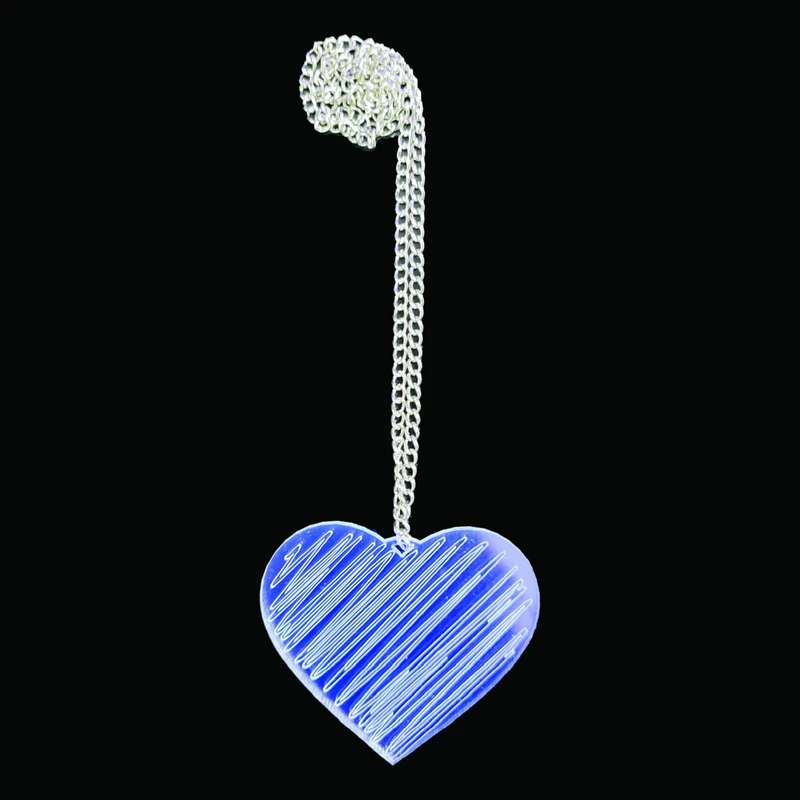 آویز آینه خودرو طرح قلب خط خطی مدل B