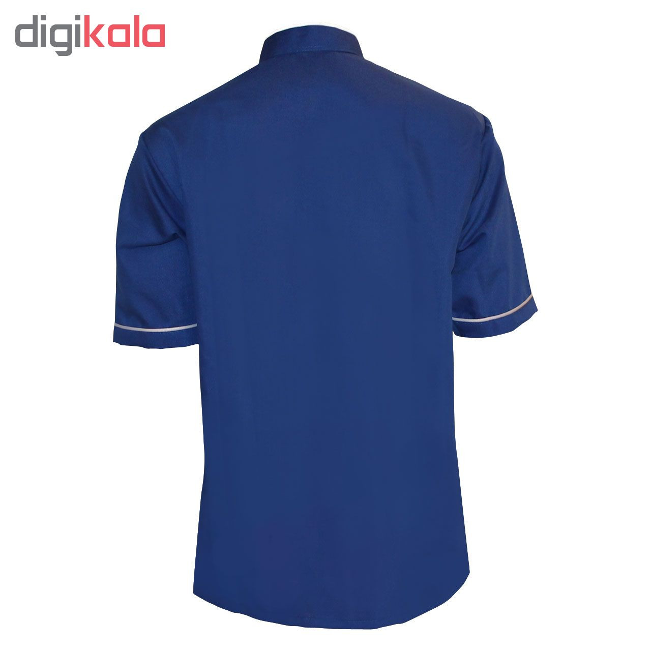 لباس کار مدل آشپزی سه دکمه رنگ آبی تیره لباس کار مدل آشپزی سه دکمه رنگ آبی تیره