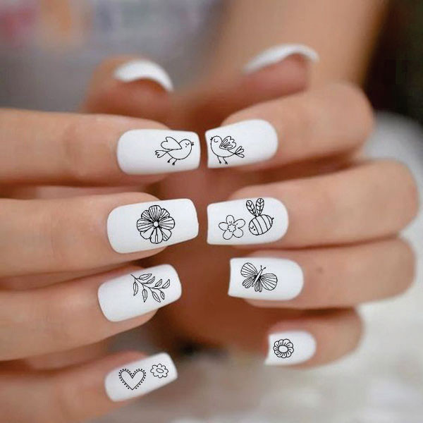 برچسب لنز ناخن کد BLNG6641 مجموعه 2 عددی