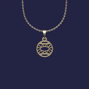 گردنبند طلا 18 عیار زنانه مدوپد مدل هندسی کد Z2-1-1210