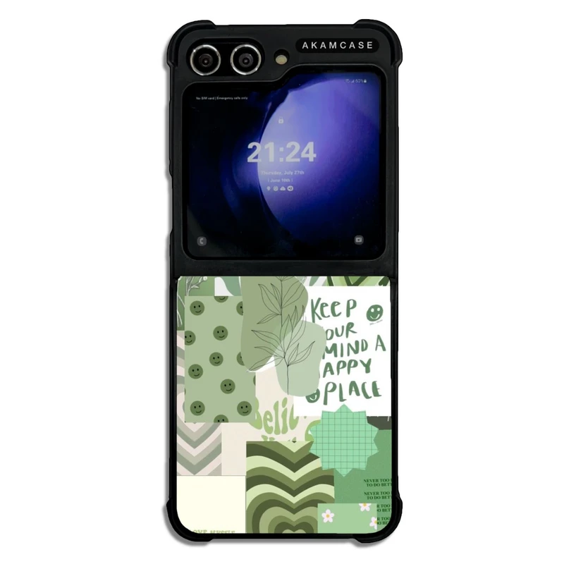 کاور آکام مدل AMC-WSGZFLIP5-GREEN-3 مناسب برای گوشی موبایل سامسونگ Galaxy Z Flip 5