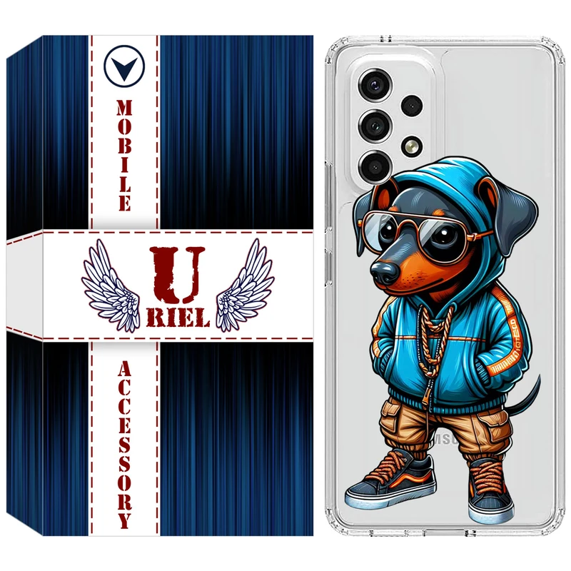کاور یوریل مدل Clear کد 49 طرح سگ مناسب برای گوشی موبایل سامسونگ Galaxy A52 / A52s