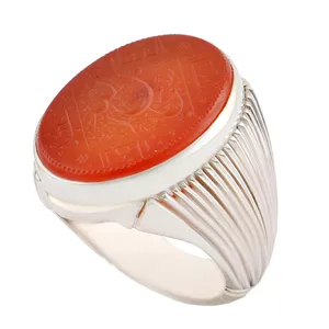 انگشتر نقره مردانه بازرگانی میلادی مدل رکاب دست ساز استاد کاوه کد AM_2759