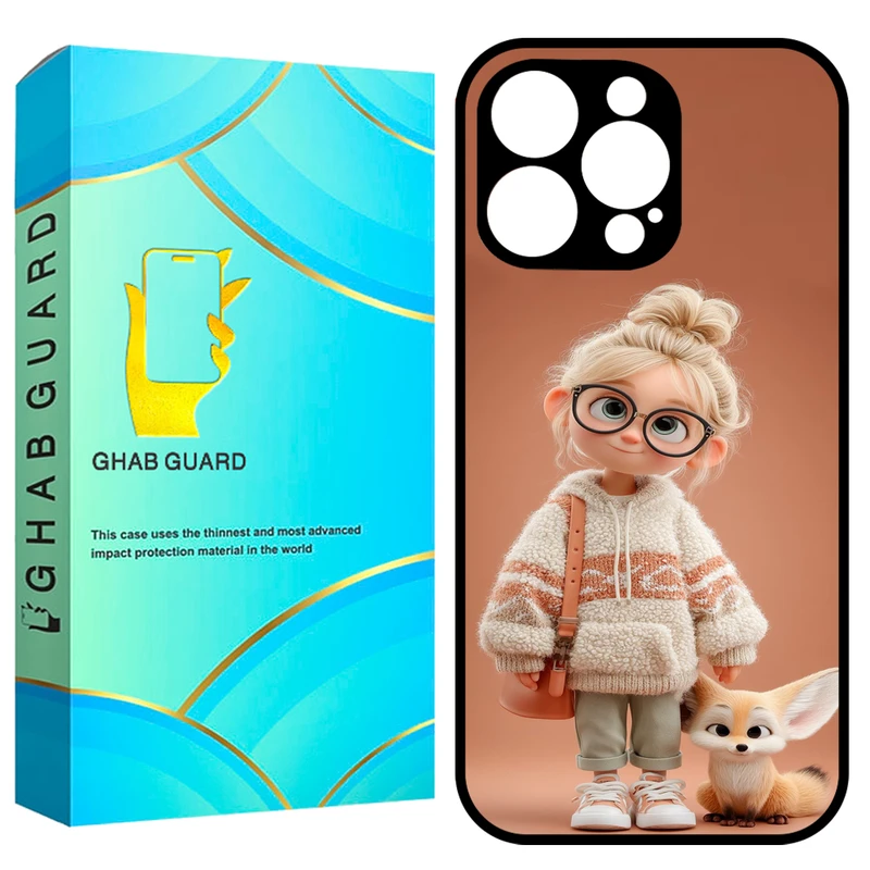 کاور قاب گارد طرح دختر و روباه مدل GCHP16P مناسب برای گوشی موبایل اپل iPhone 16 Pro