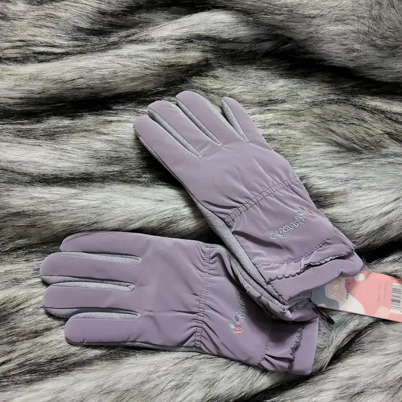 دستکش زنانه مدل ساتن کد GL077 رنگ خاکستری