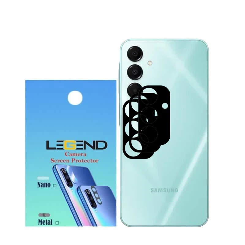 محافظ لنز دوربین پلاستیکی لجند مدل قابدار مناسب برای گوشی موبایل سامسونگ Galaxy A16 بسته 3 عددی