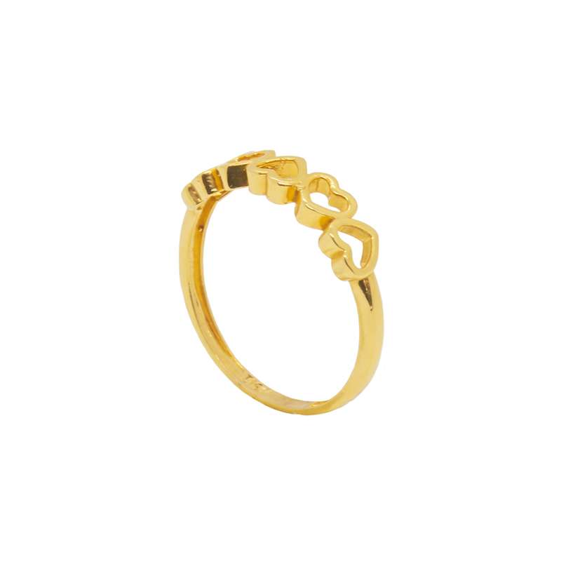 انگشتر طلا 18 عیار زنانه مدل قلب D0040