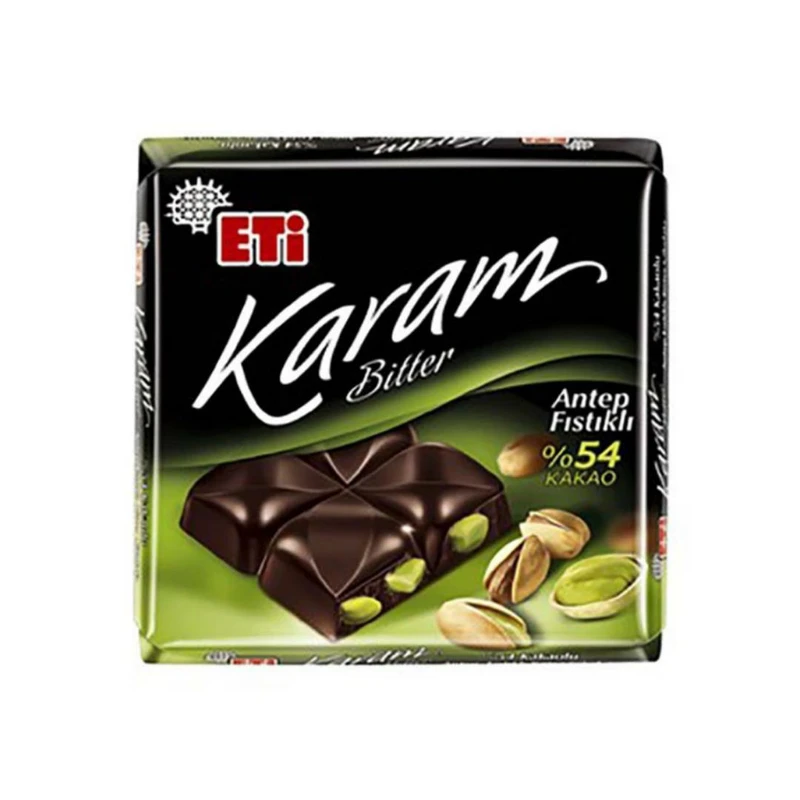 شکلات شیری 54% پسته اتی کارام -70 گرم
