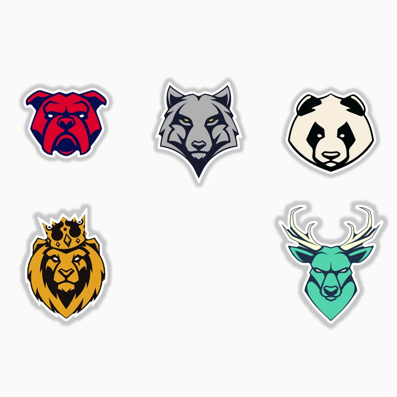 استیکر لپ تاپ و موبایل بووم طرح سلطان جنگل کد MR112 مجموعه 5 عددی