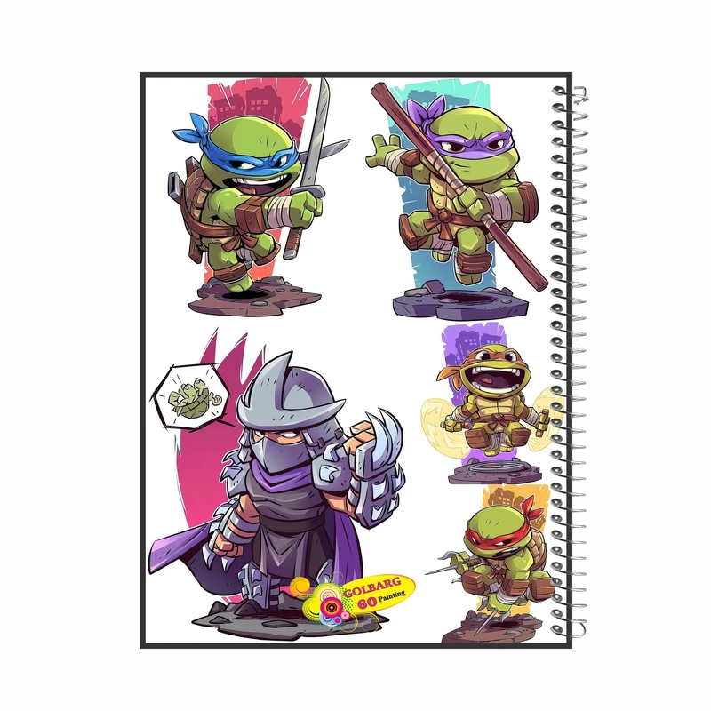 دفتر نقاشی 60 برگ گلبرگ طرح لاک پشت نینجا کد 60144