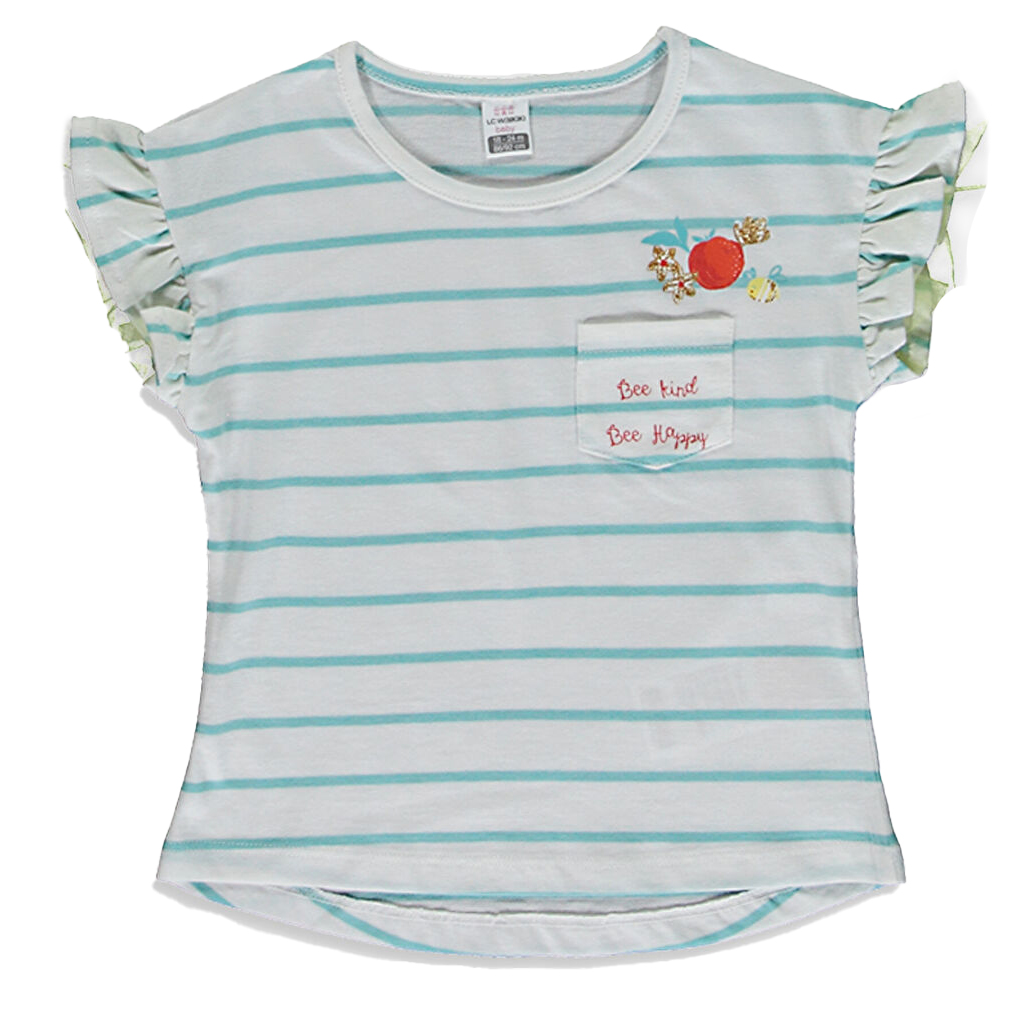 تی شرت آستین کوتاه نوزادی دخترانه ال سی وایکیکی مدل 0SI762Z1 - LFC-C168