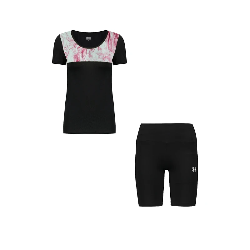 ست تی شرت و شلوارک ورزشی زنانه مدل 710102-69