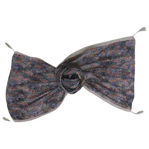 شال زنانه مدل پلیسه ریز لمه گلدار 2025