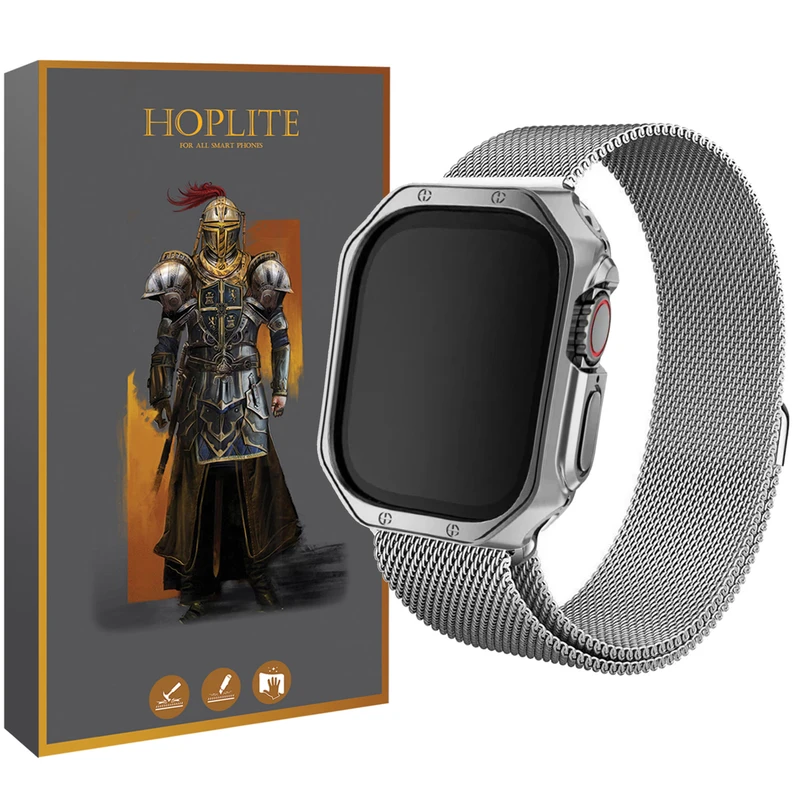 بند هاپلایت مدل Milanese LUX HL مناسب برای ساعت هوشمند ویرفیت HK8 Pro max / HK9 Ultra 2 / T900 ultra به همراه کاور