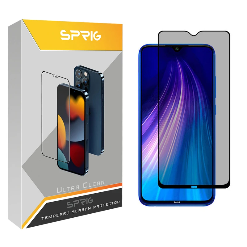 محافظ صفحه نمایش حریم شخصی اسپریگ مدل PRVSP مناسب برای گوشی موبایل شیائومی Redmi Note 8 2021