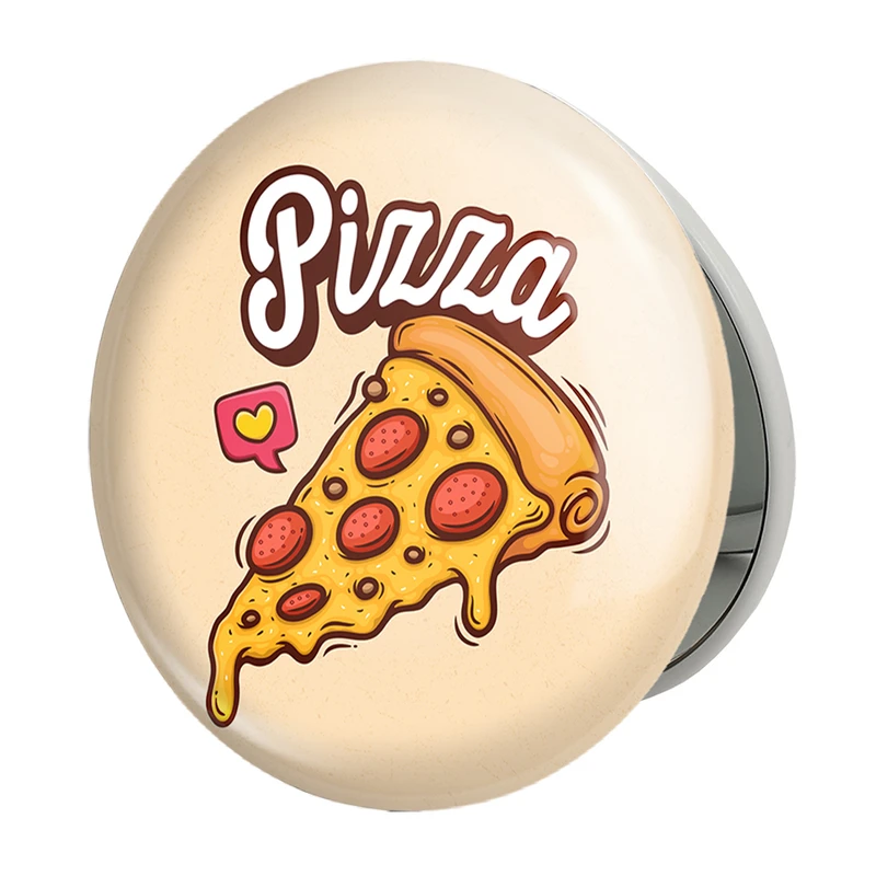 آینه جیبی خندالو طرح پیتزا Pizza مدل تاشو کد 31094