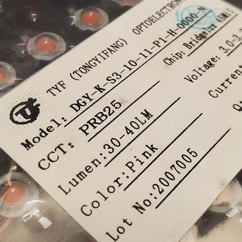 ال ای دی پاور رشد گیاه 3 وات تی وای اف مدل ML-L-3w-FS بسته 5 عددی