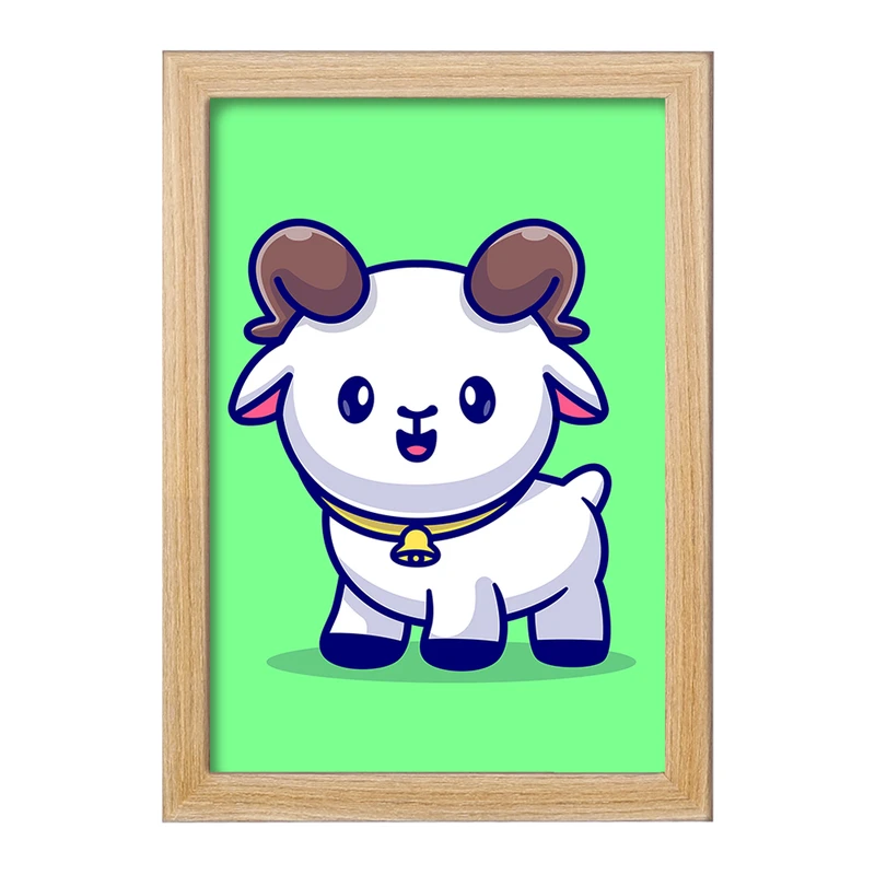 تابلو خندالو مدل حیوانات بامزه بز کد 25422