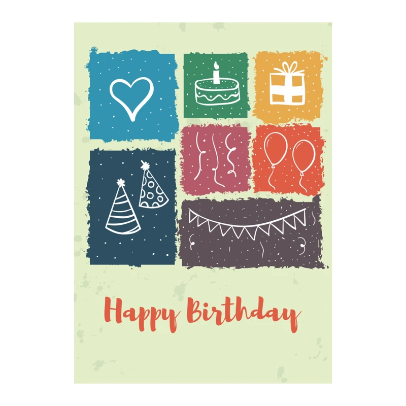 کارت پستال مدل happy birthday کد 17