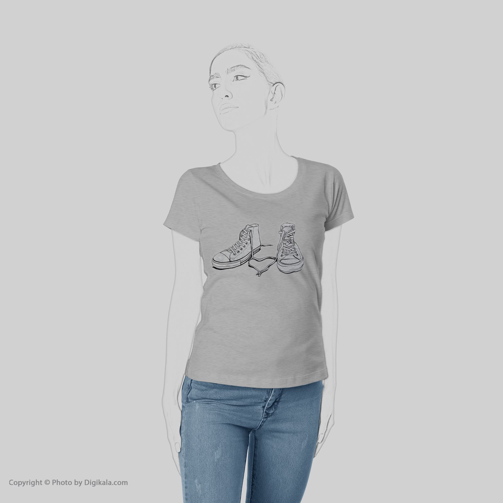 تی شرت زنانه به رسم کد 4422 -  - 6