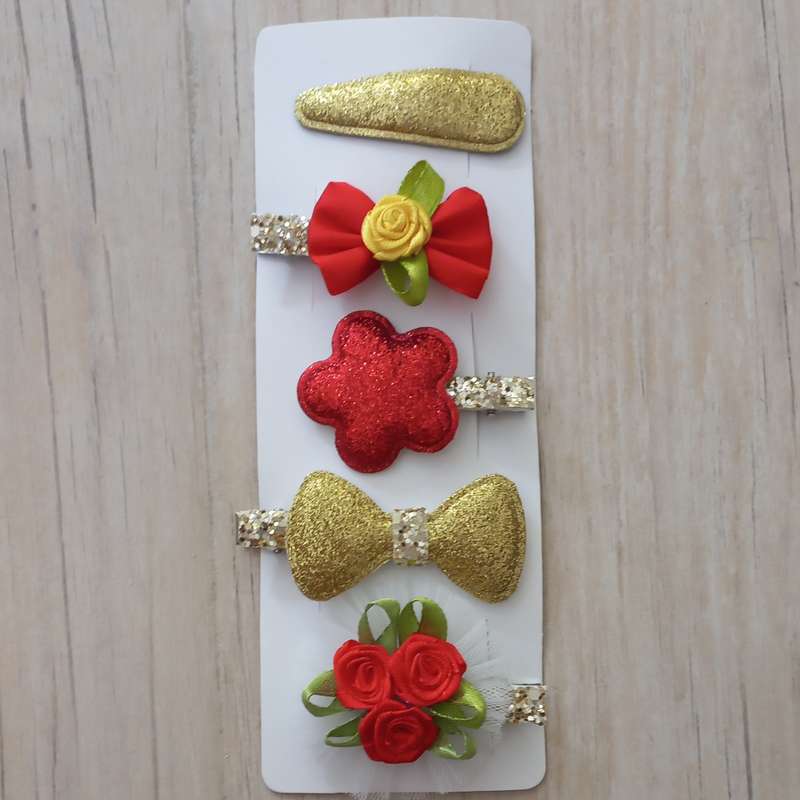 گیره مو دخترانه مدل papillon مجموعه 5 عددی