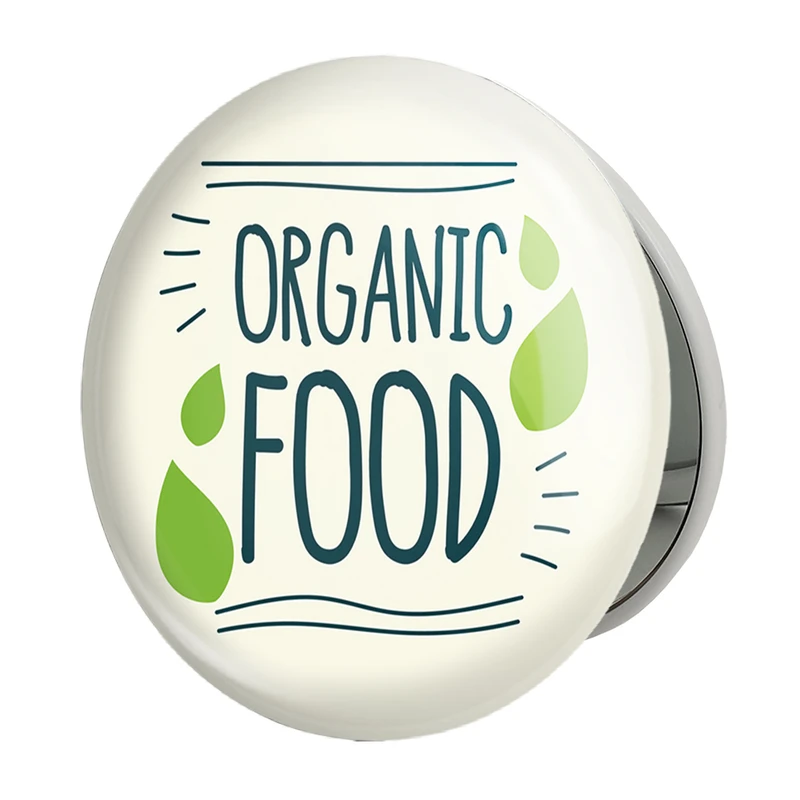 آینه جیبی خندالو طرح وگن Vegan مدل تاشو کد 31125