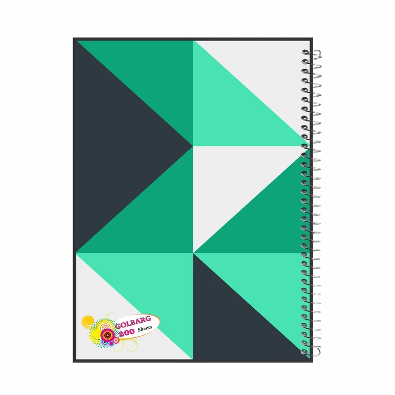 دفتر مشق 200 برگ گلبرگ مدل دبیرستانی کد 5068