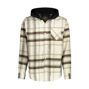 پیراهن آستین بلند مردانه ان سی نو مدل ماندی رنگ شیری