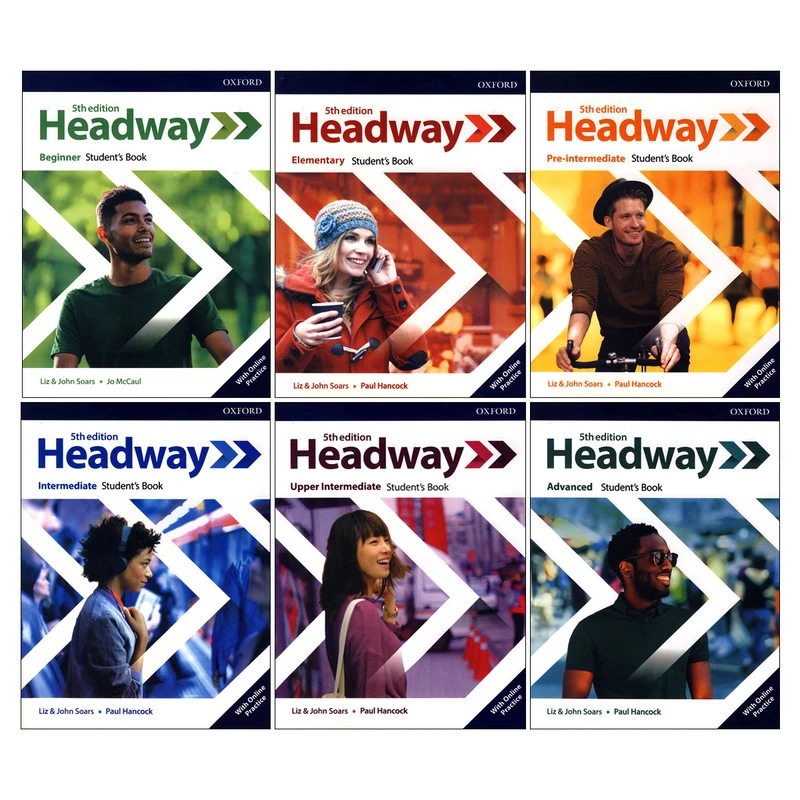 کتاب headway 5th edition اثر john and liz soars, Paul Hancock انتشارات آکسفورد 6 جلدی 