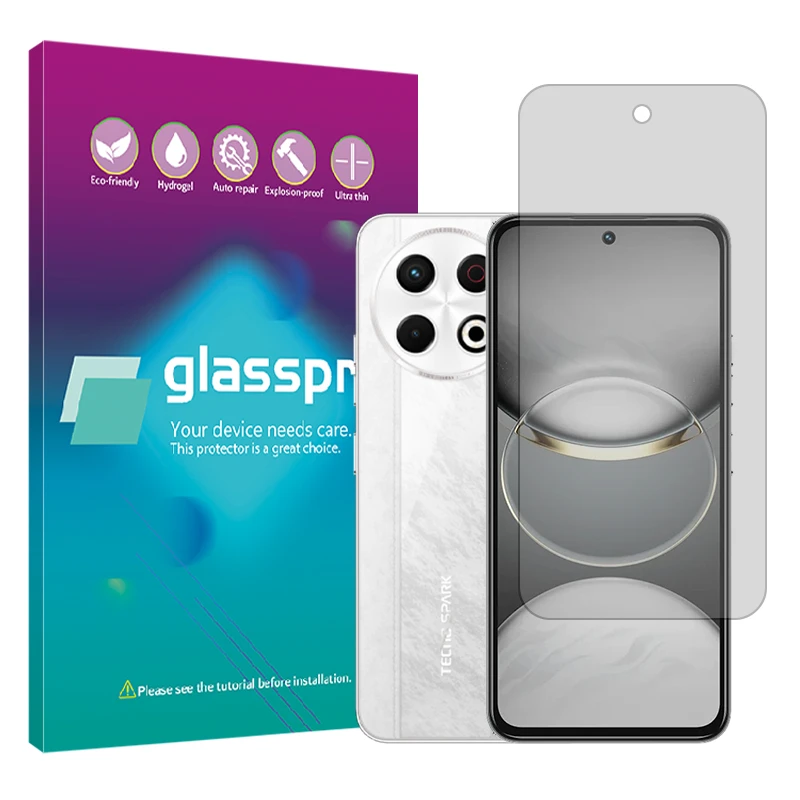 محافظ صفحه نمایش شفاف گلس پرو مدل هیدروژلی مناسب برای گوشی موبایل تکنو Spark 30 Pro