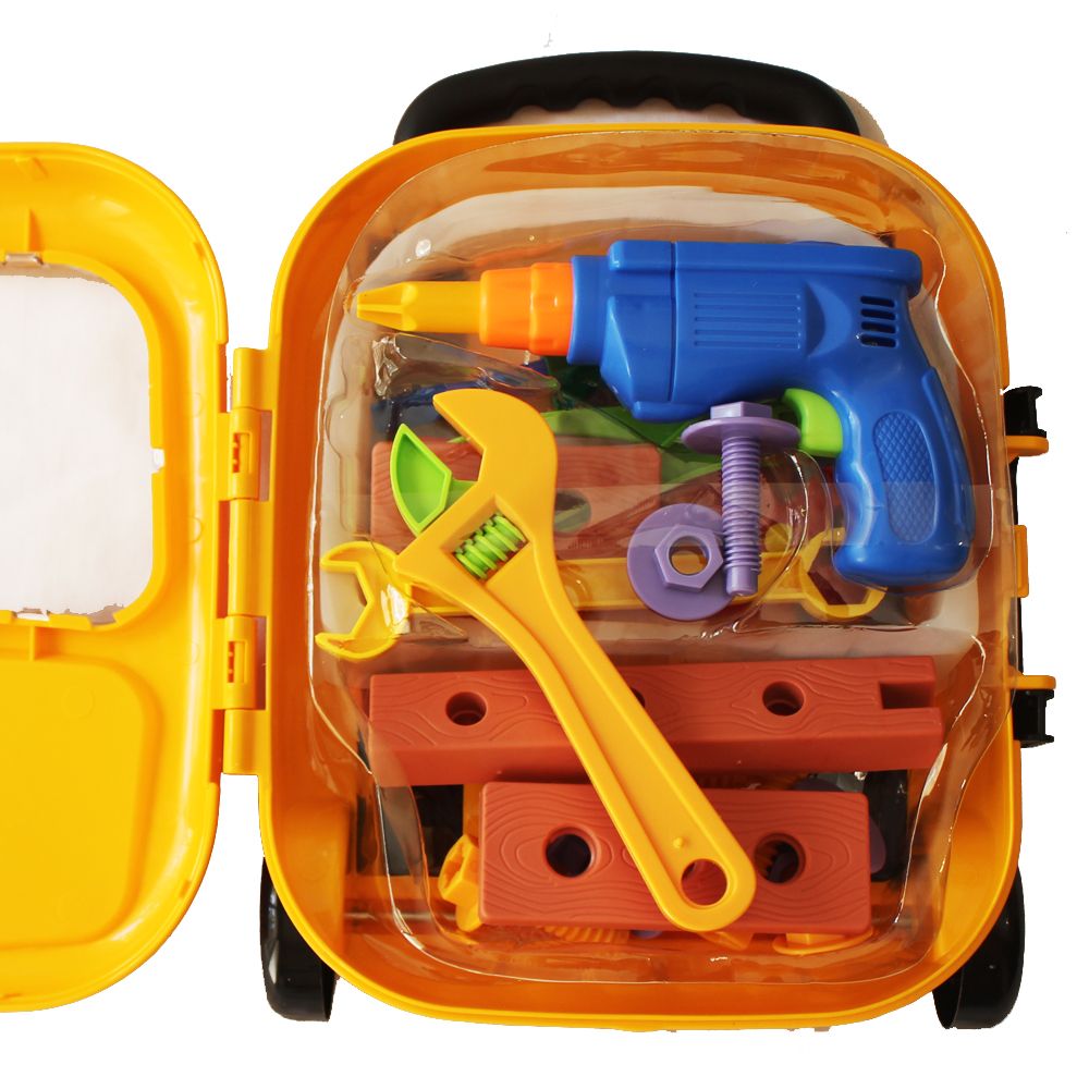 ست اسباب بازی ابزار نجاری مدل چمدانی چرخ دار -  - 2