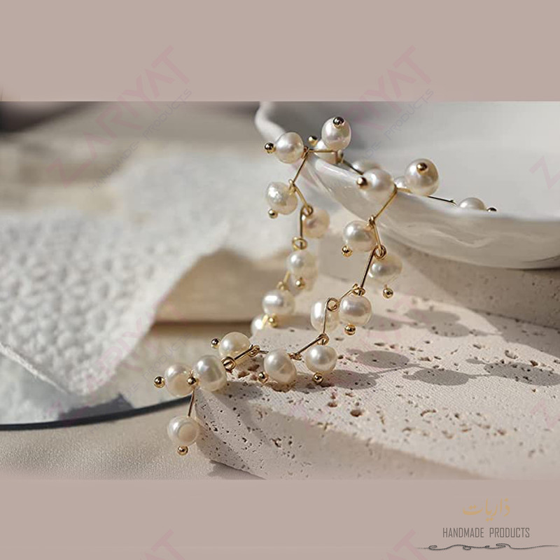گوشواره زنانه ذاریات مدل Pearl کد Z-E584