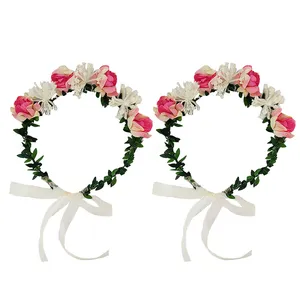 تاج مو دخترانه مدل شکوفه کد D بسته دو عددی