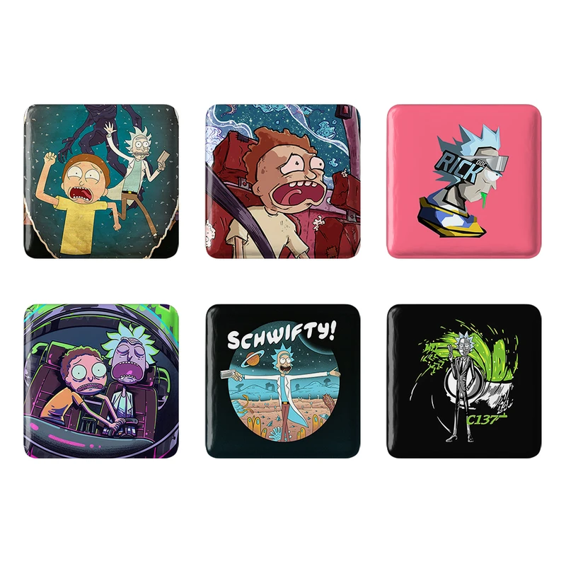 مگنت خندالو طرح انیمیشن ریک و مورتی Rick and Morty کد 1700B مجموعه 6 عددی