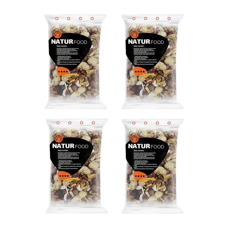 غذای طوطی سفید نیچرفود مدل 4 ستاره وزن 1 کیلوگرم بسته 4 عددی