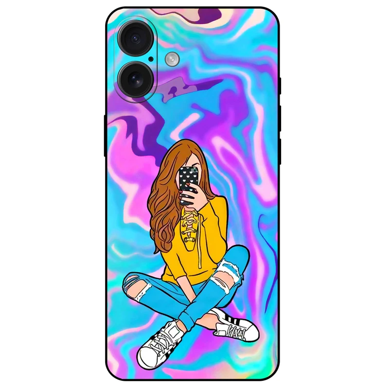 کاور مگافون طرح دخترانه مدل 7592 مناسب برای گوشی موبایل اپل iPhone 16   