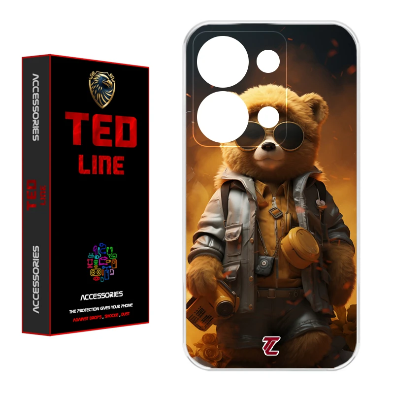 کاور تد لاین طرح خرس جنگی کد 1103 مناسب برای گوشی موبایل شیائومی Redmi Note 13 Pro 4G / Poco M6 Pro