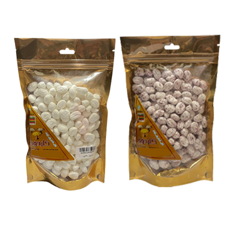 شکر پنیر گل محمدی و شکر پنیر ساده کاردوخ - 300 گرم بسته 2 عددی
