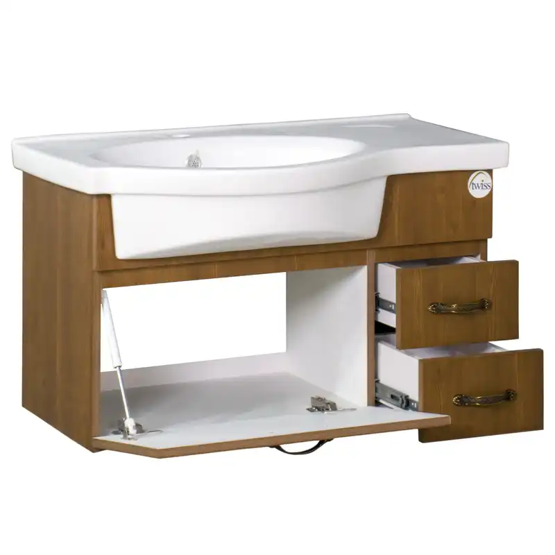 ست کابینت و روشویی توییس مدل tws - 1009  به همراه آینه