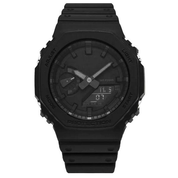 ساعت مچی عقربهای مردانه کوارتز مدل دوزمانه پمپی ضدآب ورزشی اسپرت کد 6203