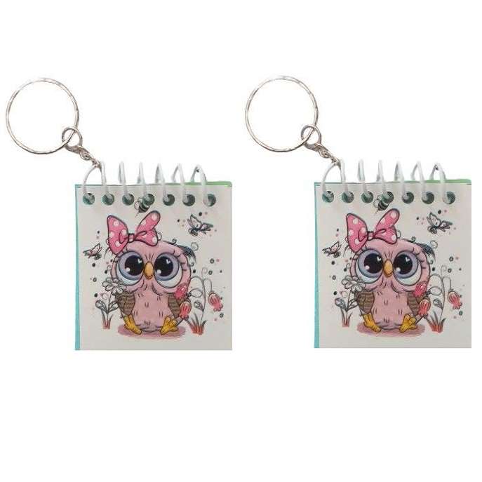 جاکلیدی مدل جغد و پاپیون طرح دفترچه یادداشت بسته 2 عددی