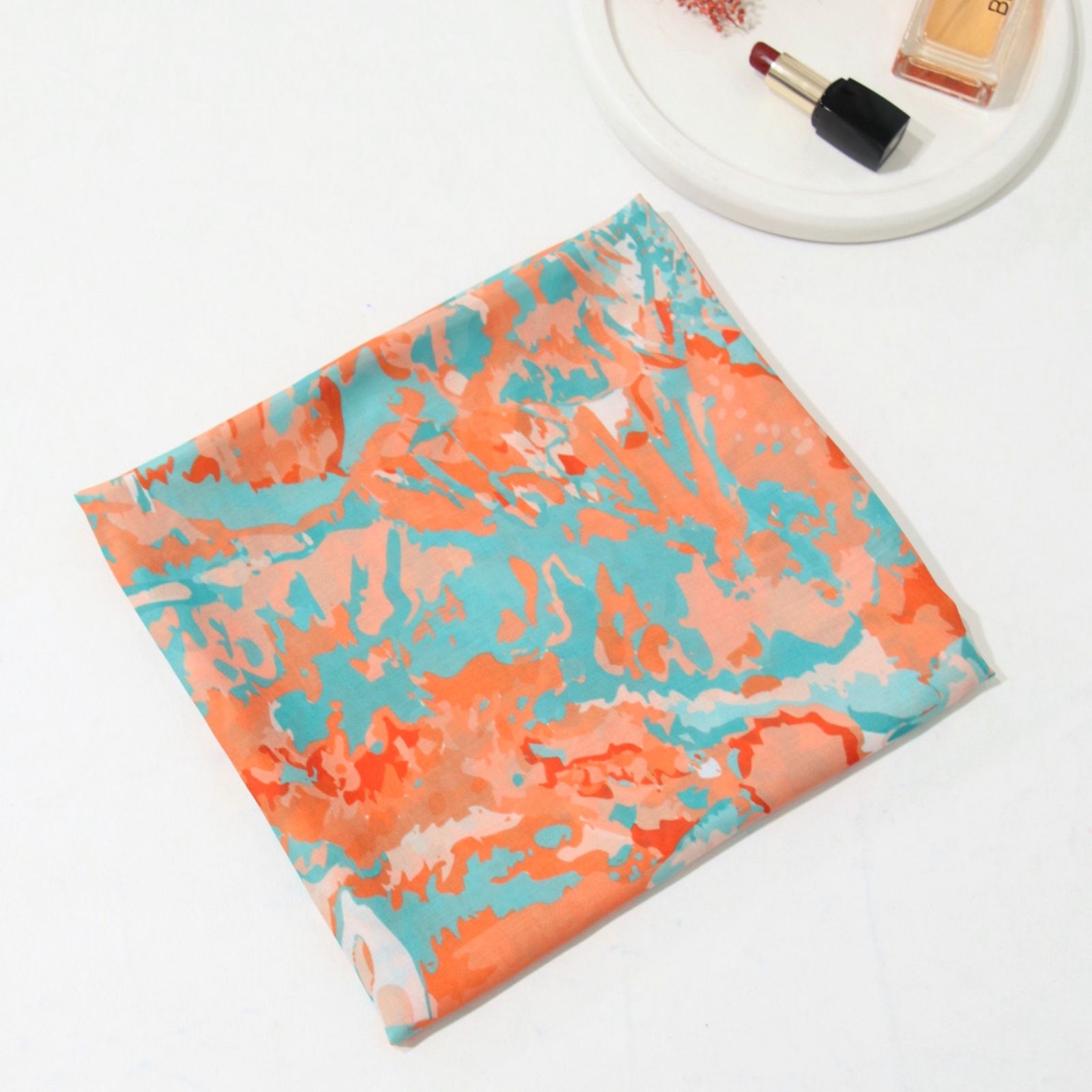 شال زنانه مدل تابستانه آبرنگی ساده کد a-3082 -  - 7