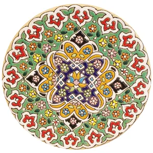 بشقاب میناکاری سفالی زمانیان کد ZMN15061